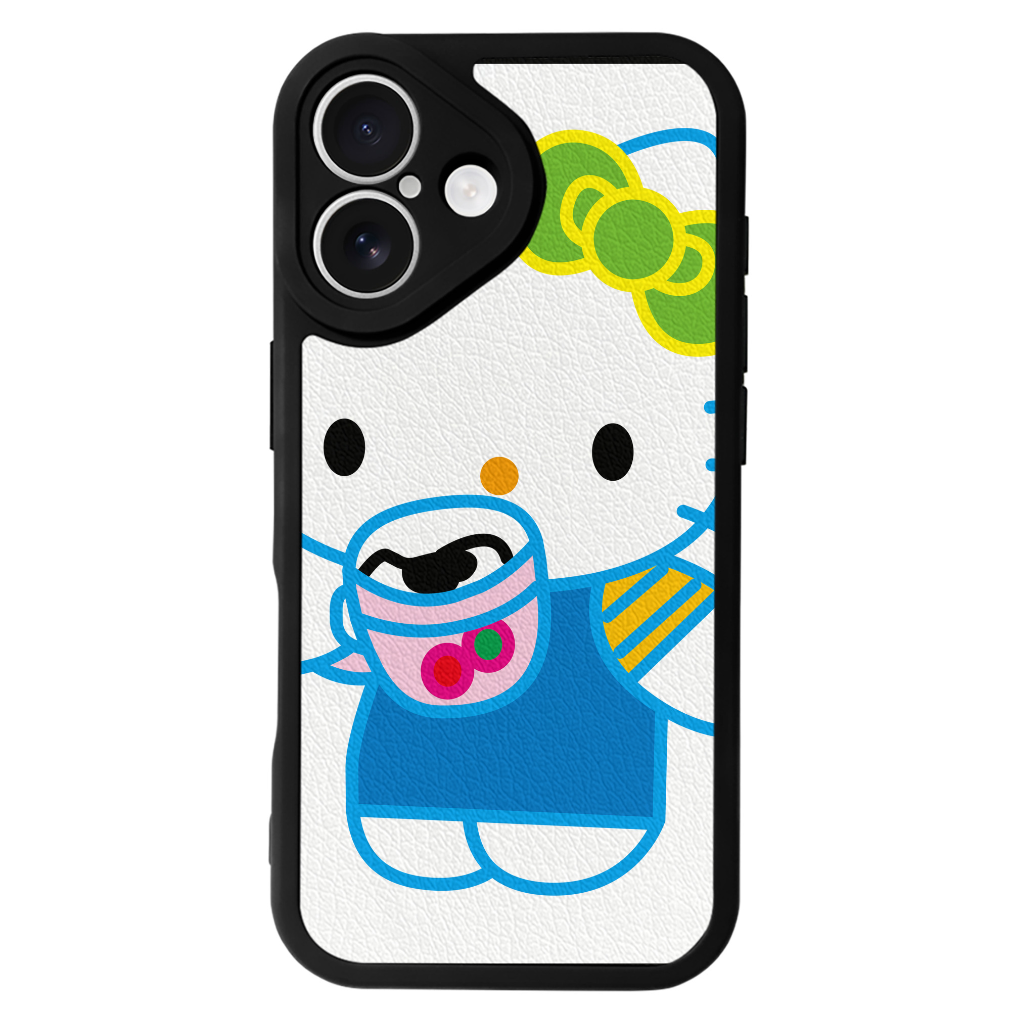 （画像用） Hello Kitty ハローキティ 【iPhone 16シリーズ対応】シリコンスマホケース（レザー調） 材質：シリコン